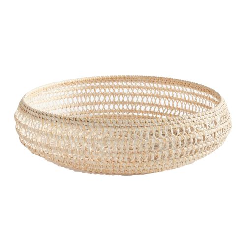Pottery Barn Miramar Woven Bread Basket White Wash